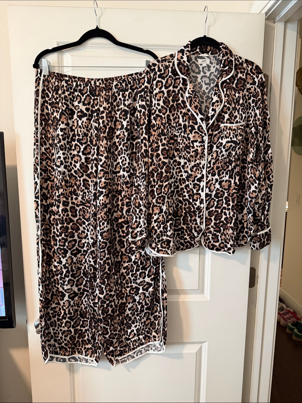 aerie Leopard Print Pajama Set